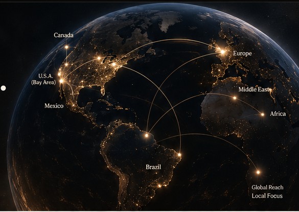 Illustrative global network visualization for Shepherds international projects
